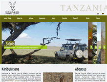 Tablet Screenshot of caracalsafaris-tz.com